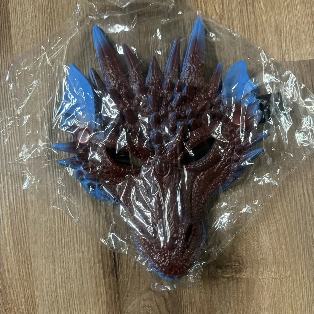 Hms Mythical Purple Dragon Mask Soft Adult Costume Accessory Size One Size
